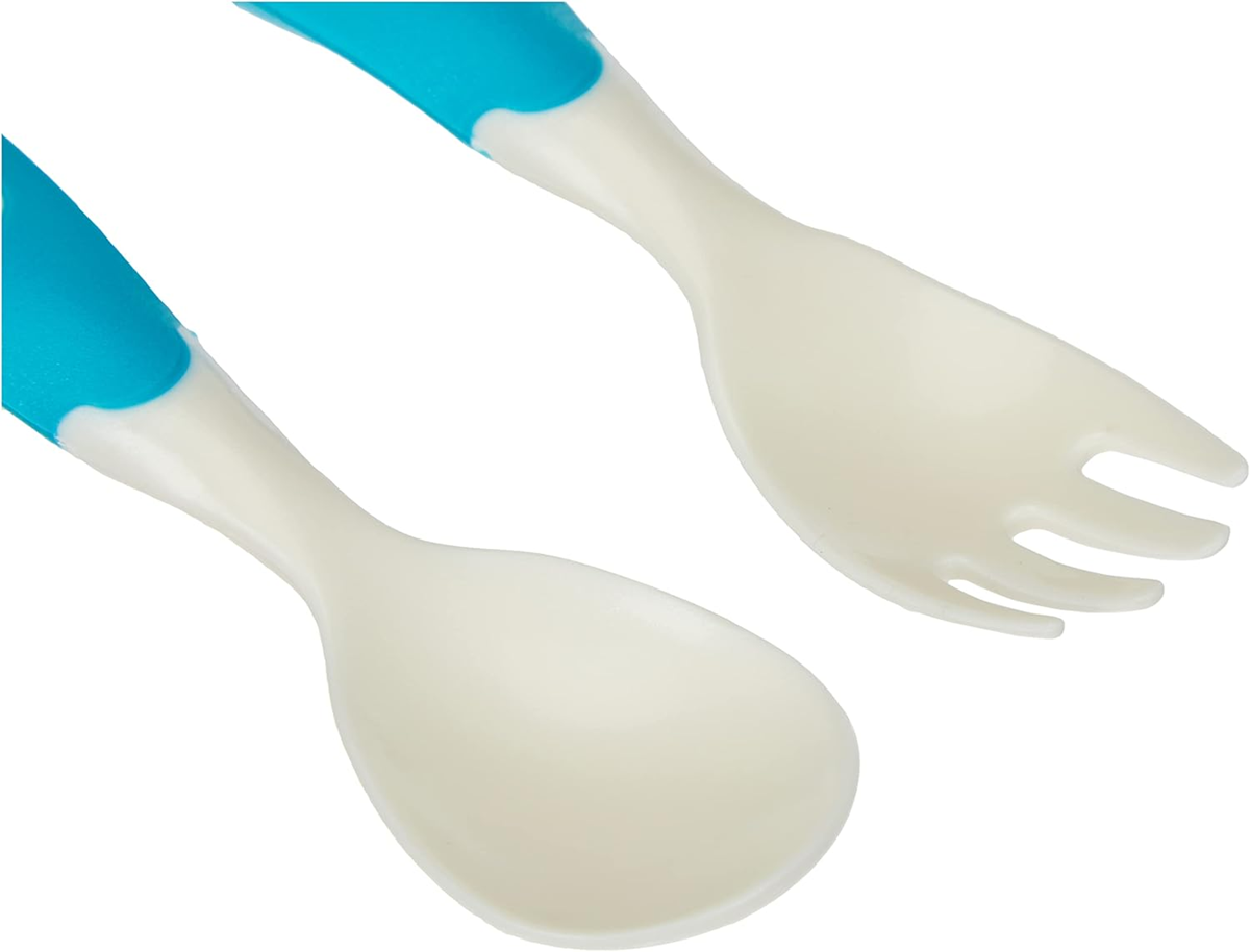 NUK Easy Learning mini cubiertos cuchara tenedor 12 cm 8 m+
