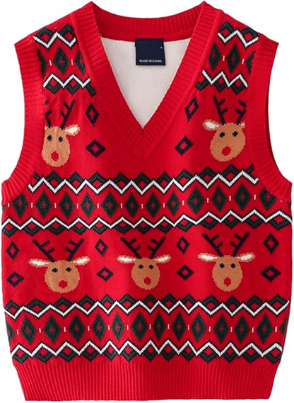 Pulover din bumbac fără mâneci TOTAMMY pentru copii de 4-5 ani, 120 cm, RENI