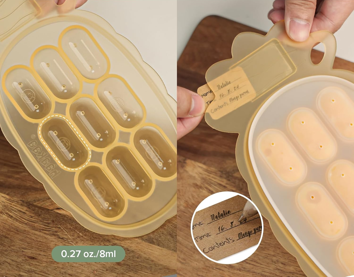 Tavă din silicon HAAKAA pentru congelarea alimentelor + capac