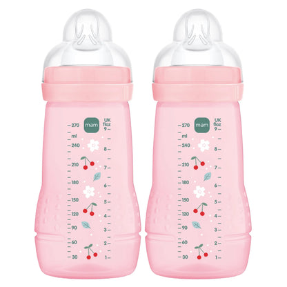 MAM Easy Active Flaschenset 2 × 270 ml, Alter 0+, Sauger 1, KIRSCHEN