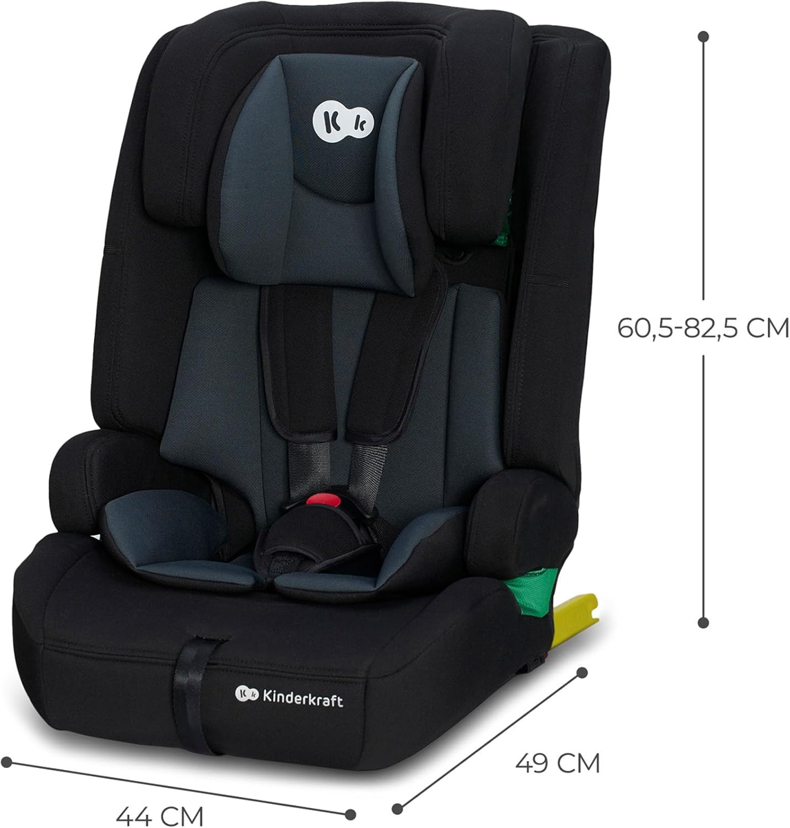 KINDERKRAFT SAFETY FIX 2 i-Size fotelik samochodowy 9-36kg gr 1/2/3 ISOFIX