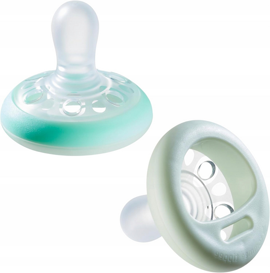TOMMEE TIPPEE orthodontische fopspeen x2, 6-18 maanden, lichtgevend