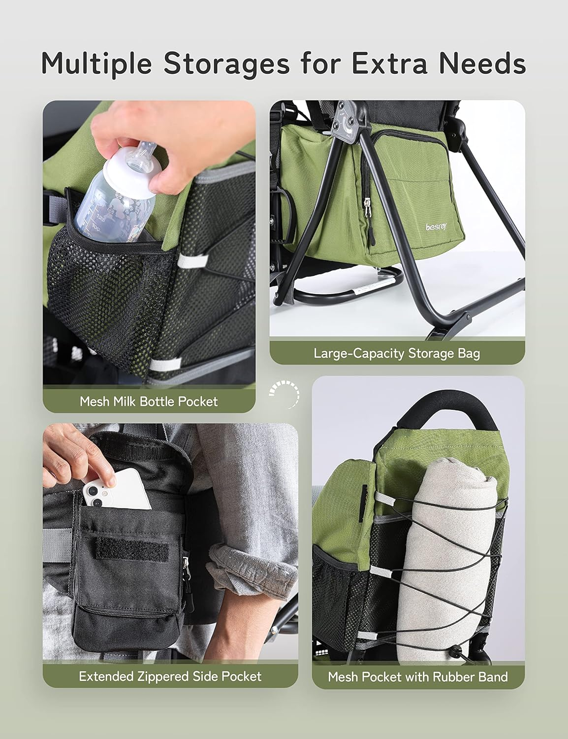 BESREY KRAXE Babytrage Wanderrucksack 6-36 Monate