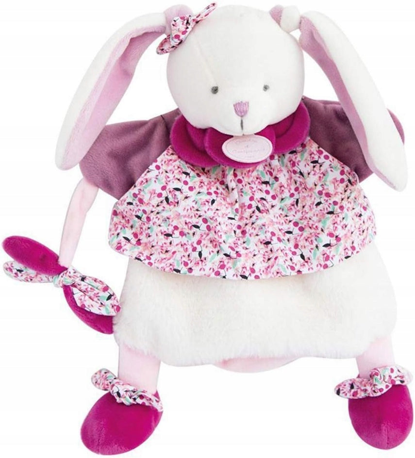 DOUDOU et COMPAGNE ръчна кукла-плюшена играчка ЗАЕК KIRSCHE 28 cm