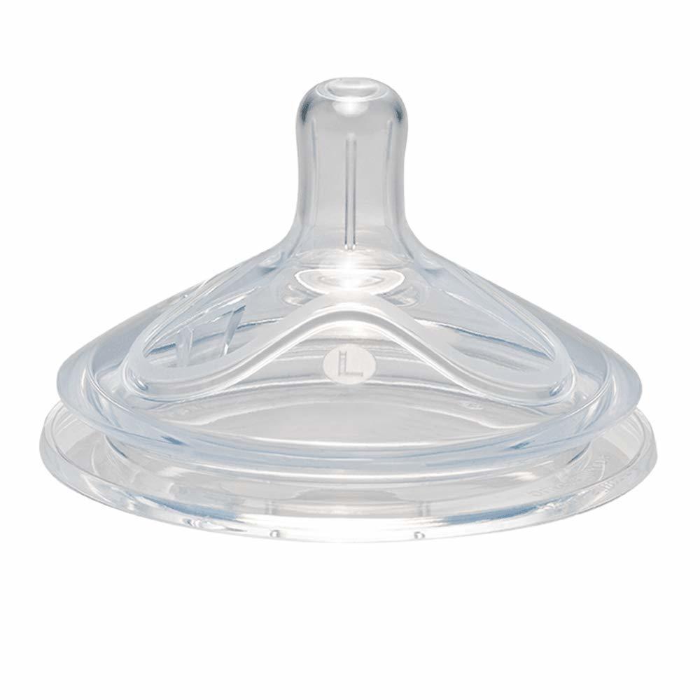 NIP First Moments smoczek do butelki L 0msc+ silikonowy, bez BPA i BPS, naturalny kształt