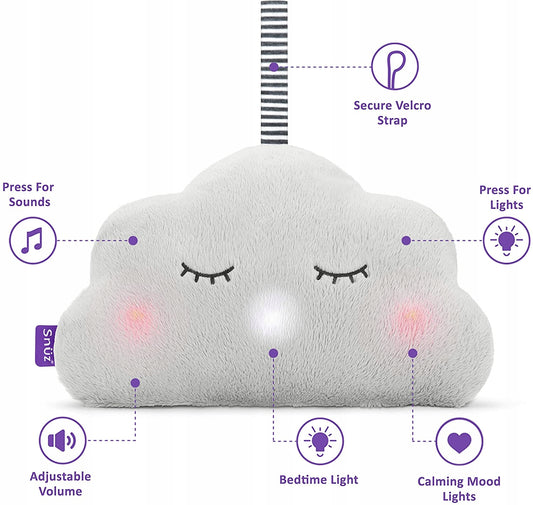 SNUZcloud plușat USUȚĂTOR sunet bătăi inimii și lumini