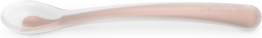 SUAVINEX Selection prilagodljiva silikonska žlička 16 cm 4 m+ rožnata