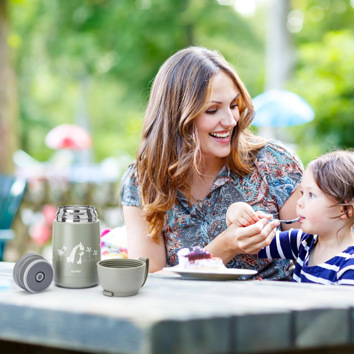 NUVITA 4475 termos obiadowy ze stali nierdzewnej 620 ml 0+ ŻYRAFY