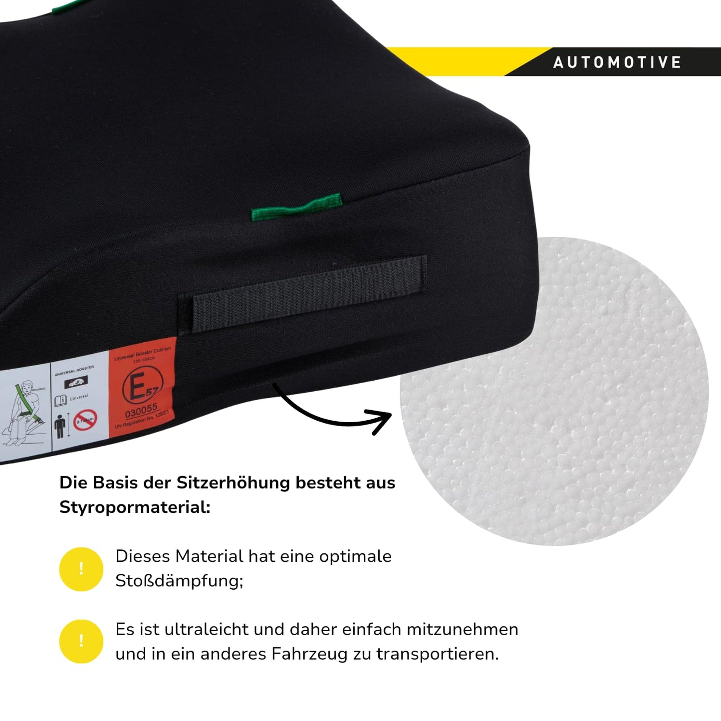 DUNLOP Car Booster podsedák do auta 135-150 cm