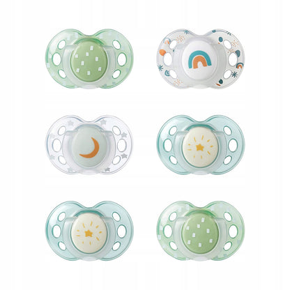 Tommee Tippee Night selvlysende symmetriske sutter 18-36m