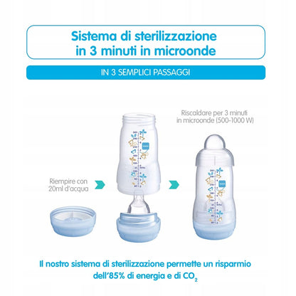 Biberon anticolici MAM Easy Start, 260 ml, 2 luni+