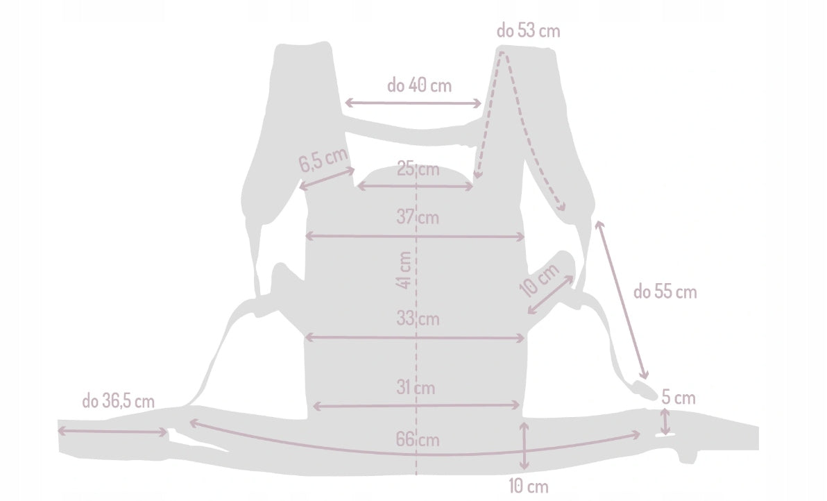 MOMI COLLETE nosidełko ergonomiczne od 3msc do20kg, regulowane wymiary i 2 pozycje noszenia