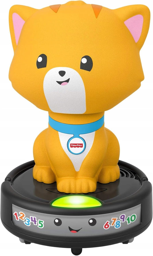FISHER-PRICE GMX70 gato que anda num aspirador autónomo com melodias e luzes