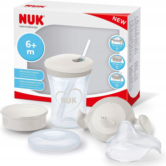 NUK sada na učenie pitia pohárik + 3 náustky