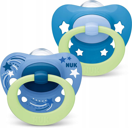 NUK SIGNATURE NIGHT suzetă liniștitoare x2 0-6 luni