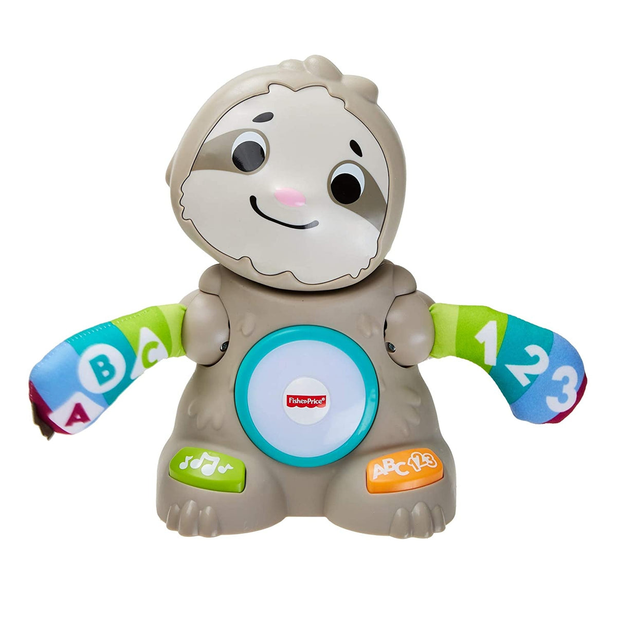 FISHER-PRICE interaktywny LENIWIEC j. angielski, kolorowy zabawkowy leniwiec Linkimals z muzyką, światłami i cyframi