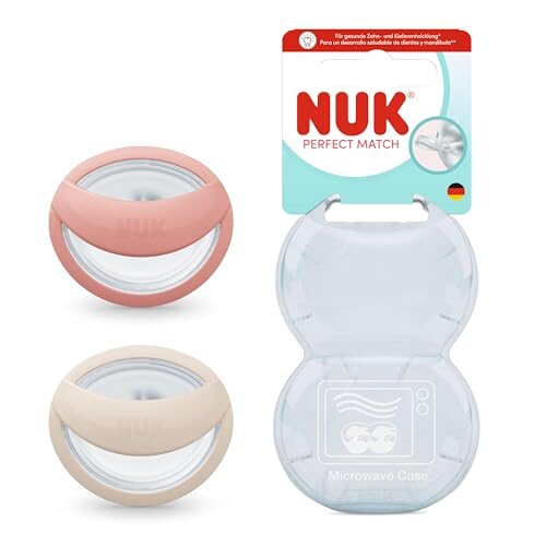 NUK Perfect Match cumik 0-6 hón. 2 db. bézs/piros