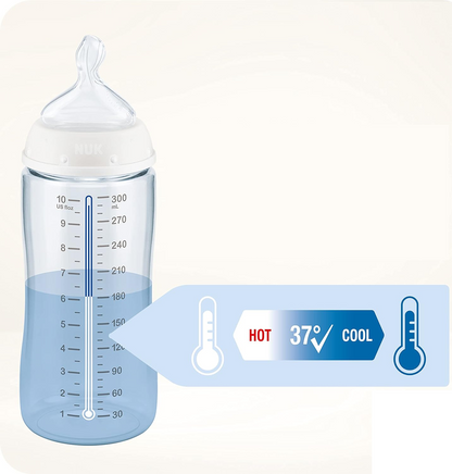 NUK First Choice+ üveg cumisüveg 240 ml 0–6 hónap cumi M hőmérsékletjelző