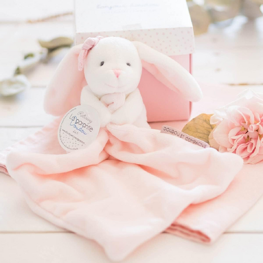 DOUDOU ET COMPAGNIE komforter przytulanka KRÓLIK 17 x 17 cm – zdjęcie produktu 2