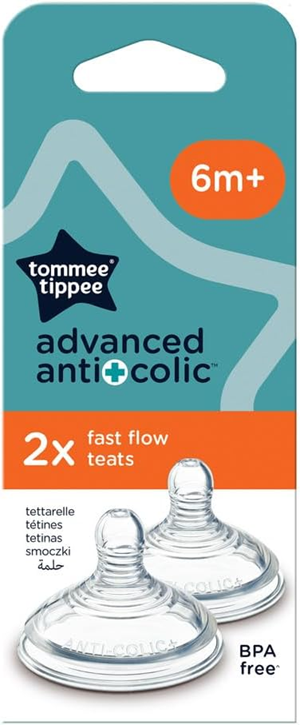 TOMMEE TIPPEE Advanced Anti-Colic bottle teats x2