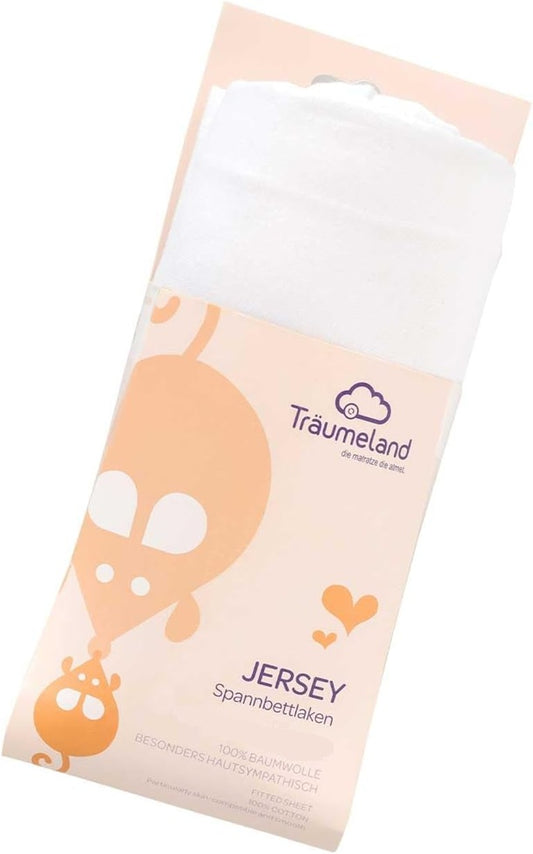TRAUMELAND prześcieradło z gumką bawełna jersey 75 x 100 cm