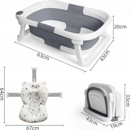 GLENMORE foldable bath tub with drain
