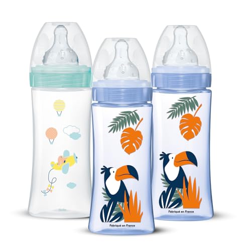 DODIE αντιανεμικά μπιμπερό 330 ml 3 τεμ. μπλε-πράσινα