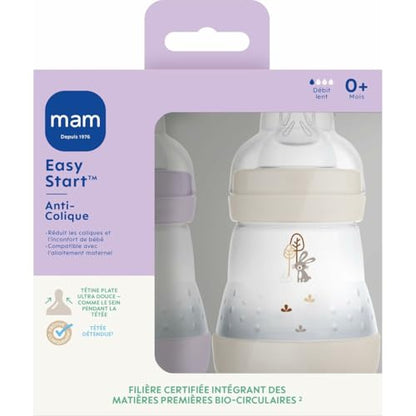 MAM Easy Start Anti-Colic Anti-Kolik-Babyflasche 160 ml ab 0 Monaten, sandfarben