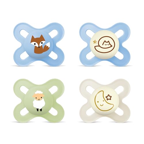 MAM Original Start smoczki uspokajające Day&Night 0-2m x4 ŚWIECĄCE