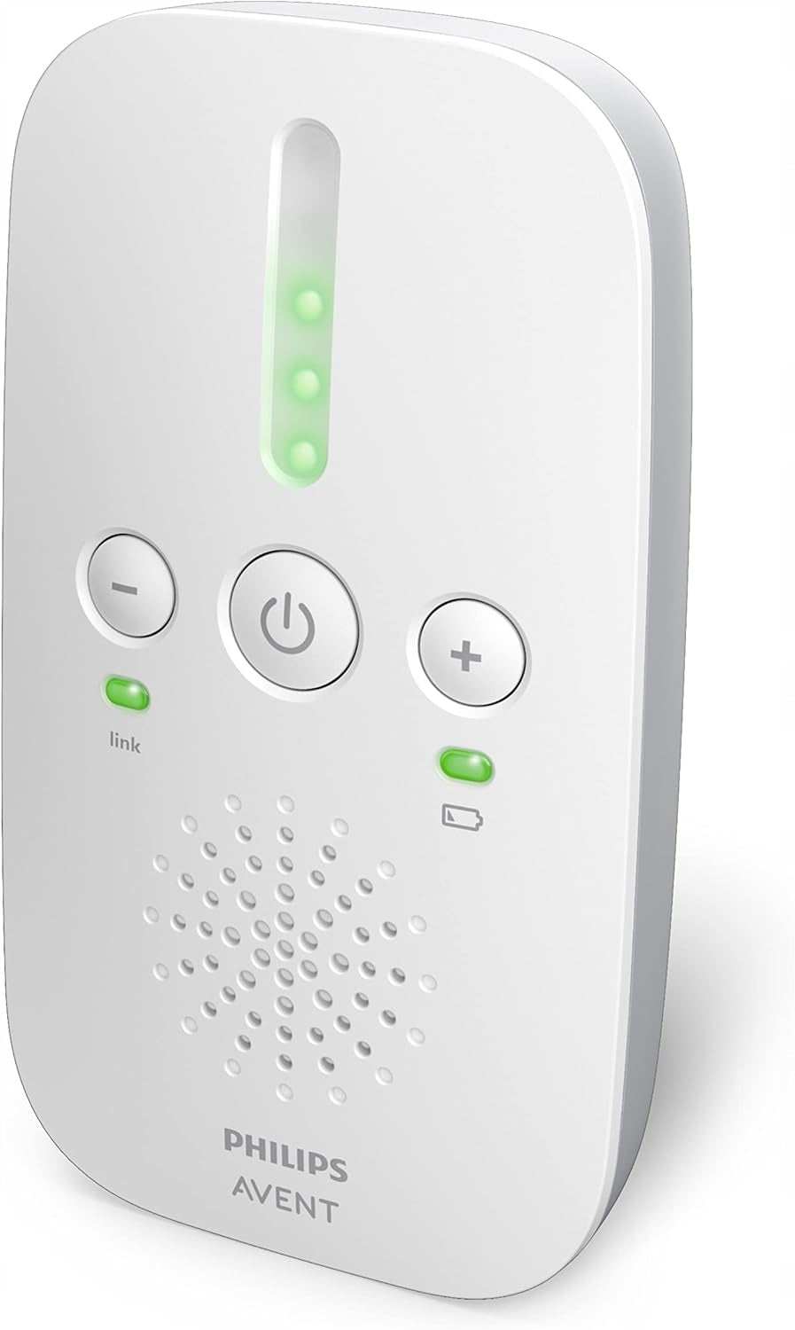PHILIPS AVENT SCD502/26 niania elektroniczna DECT, biało-szary monitor zasilany sieciowo-bateryjnie