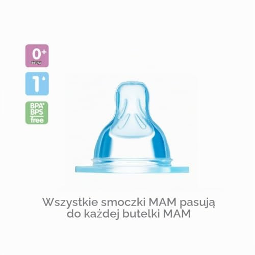 MAM smoczki do butelek rozmiar 1 SkinSoft 0m+ x2