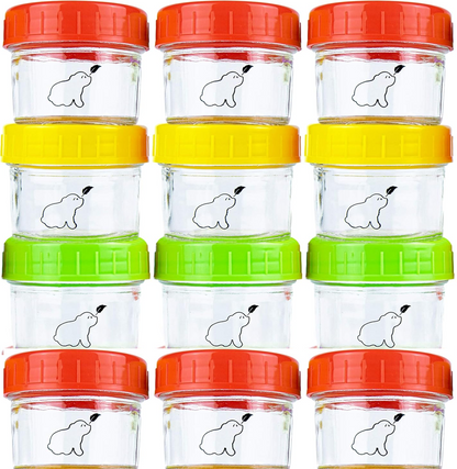 BUDDING BEAR γυάλινα βάζα δοχεία 120 ml x 12