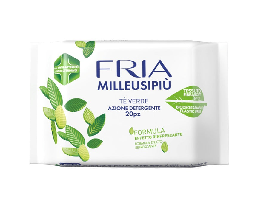 FRIA Milleusi Piu τριών στρωμάτων υγρά μαντηλάκια πράσινο τσάι 20 τεμ.
