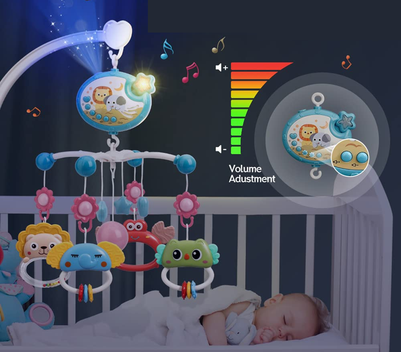 MINI TUDOU vrtiljak s projektorjem in 150 uspavankami + daljinski upravljalnik ANGLEŠKI JEZIK