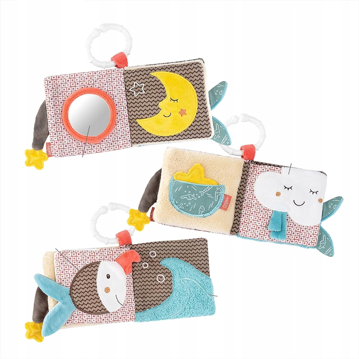 FEHN Bear Bruno sensory book, hanging toy
