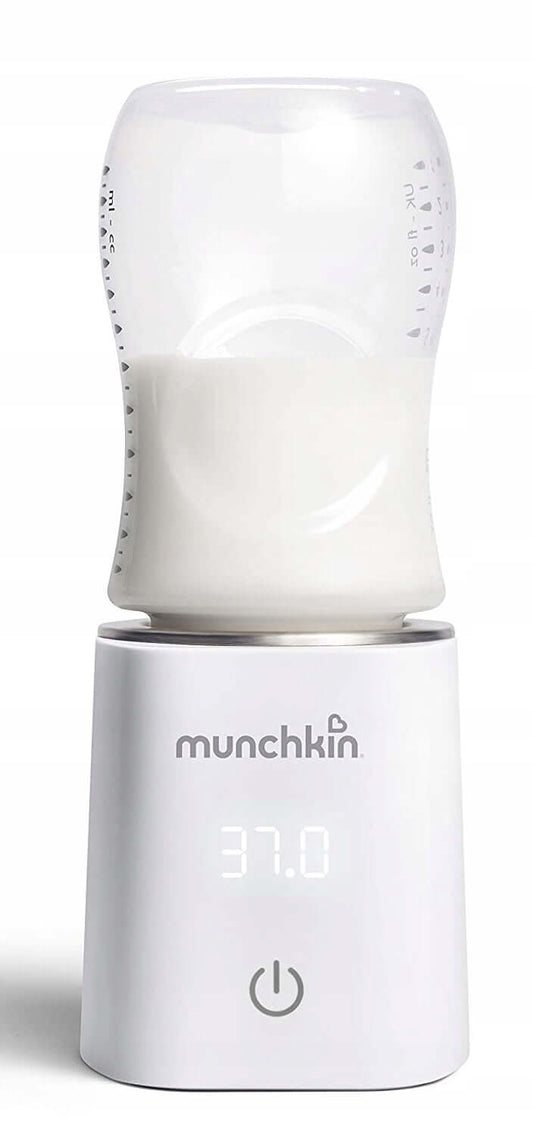 MUNCHKIN 37° cyfrowy podgrzewacz do butelek, biały, zasilanie sieciowe, wyświetlacz 37.0