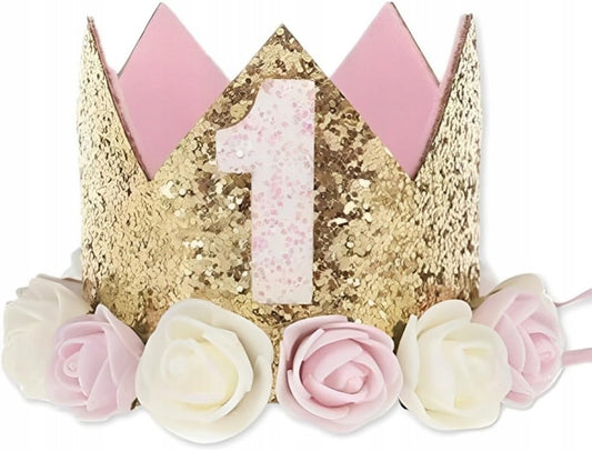 VOARGE corona d'oro da principessa per il primo compleanno
