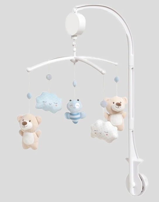 INTERBABY Musik-Mobile für das Babybett BÄREN und WOLKEN