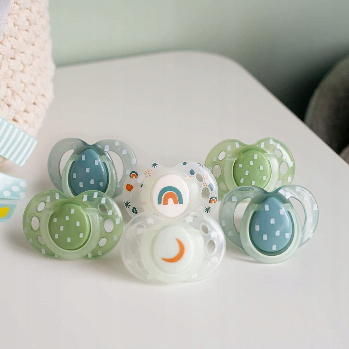 Tommee Tippee Night selvlysende symmetriske sutter 18-36m