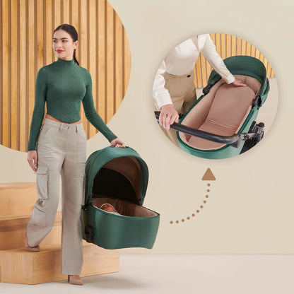 KINDERKRAFT PRIME2 PRO 3v1 multifunkční kočárek do 22kg + autosedačka MINK PRO