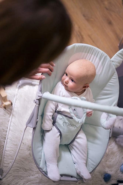 MOMI GLOSSY gugalnik ležalnik z vibriranjem