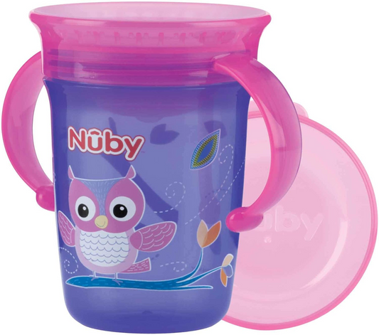 NUBY Wonder Cup antilekbeker tuit 360 graden 240 ml 6 m+