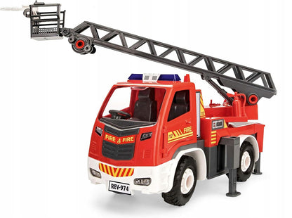 REVELL RC Action zdalnie sterowana straż pożarna 30 cm, czerwona zabawka z drabiną i pilotem