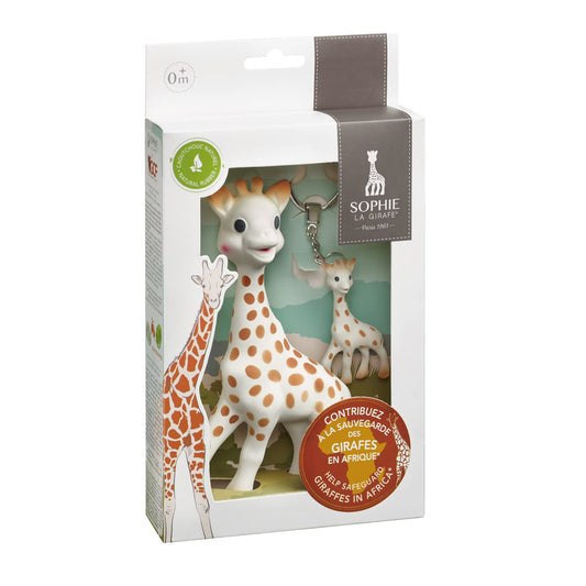 SOPHIE GIRAFF set med bitring och nyckelring