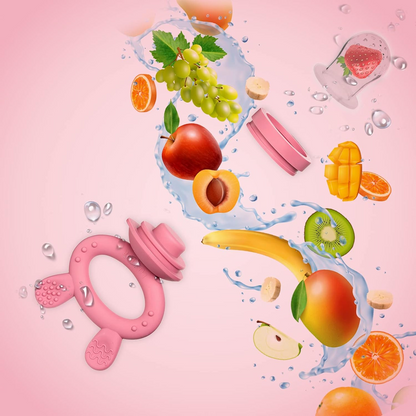 LUXIOR anneau de dentition distributeur de fruits pour enfants 3 embouts 3-24 mois