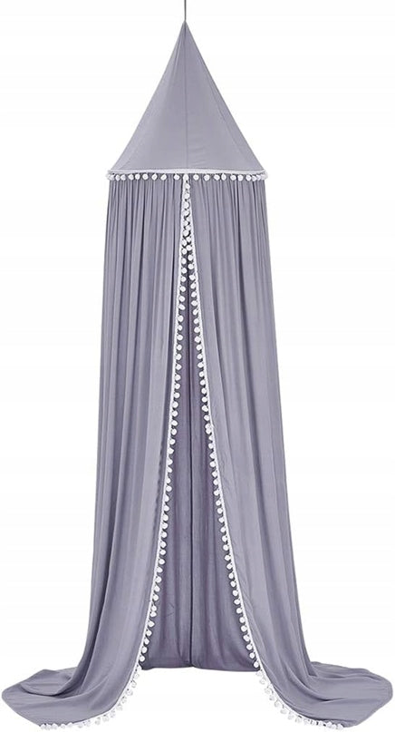 BALDACHIM na stelaż z pomponami 240cm