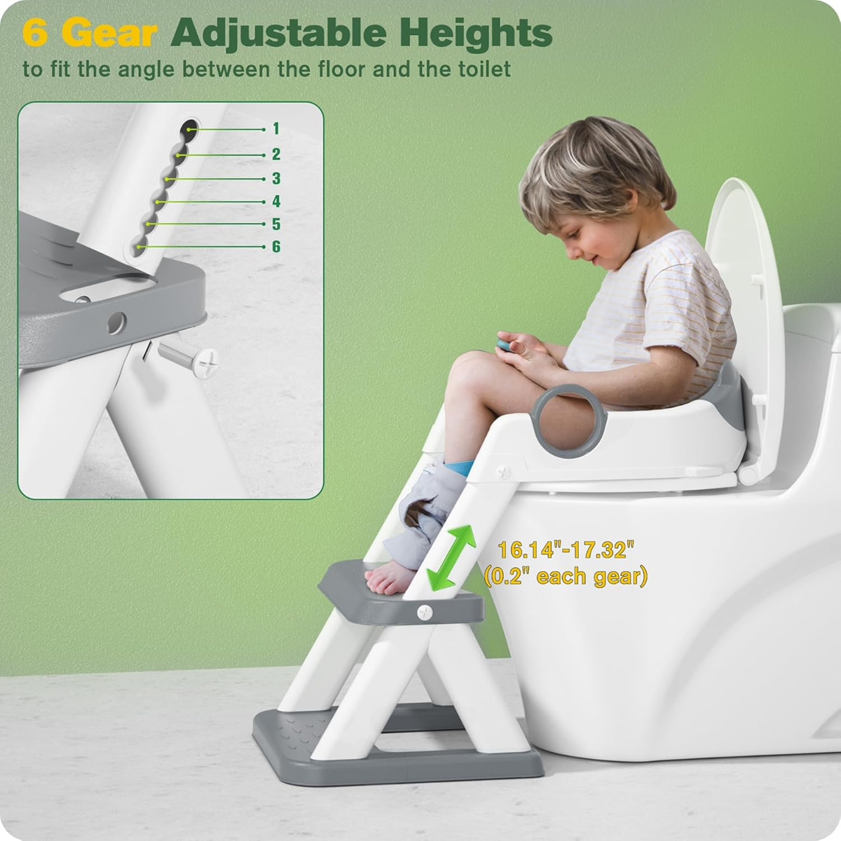 Toilettentrainersitz mit Stufen 2in1