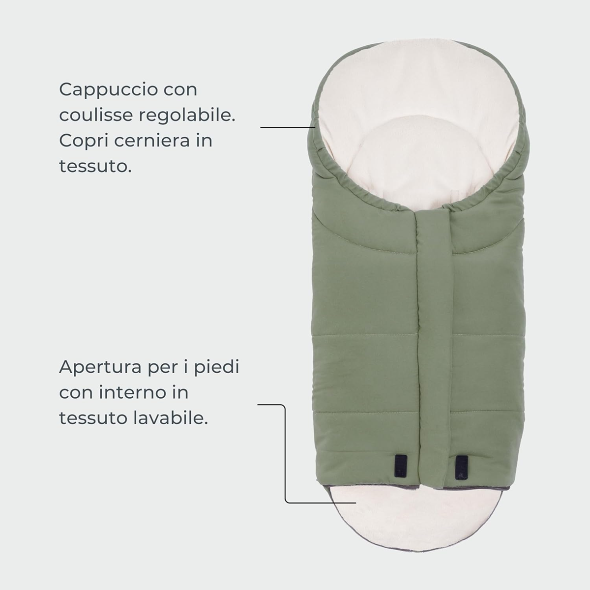 MOOVO NUVITA univerzálny fusak do kočíka 0-6 mes. 80cm
