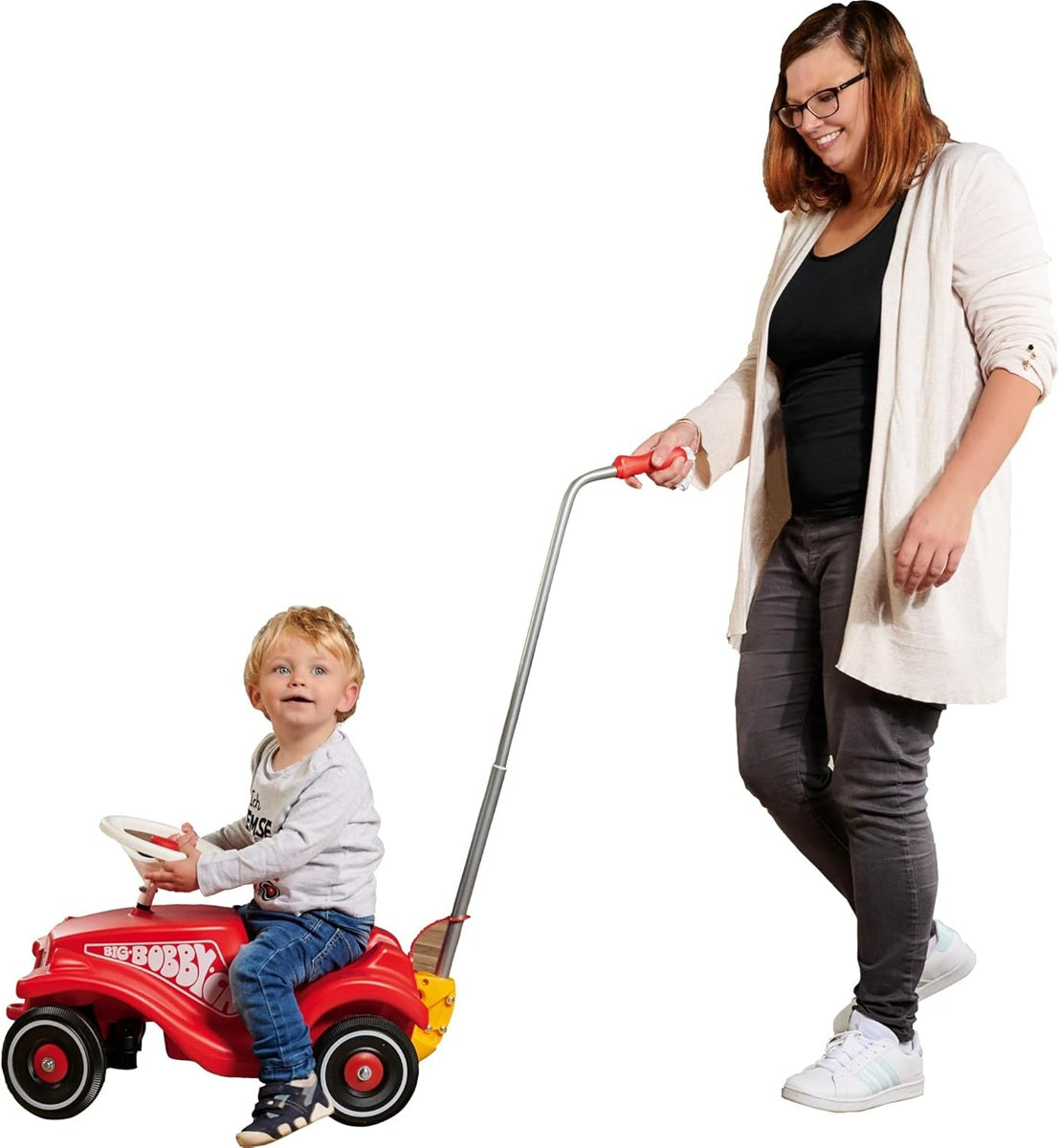 BIG állítható fém tolókar Bobby Car járgányhoz