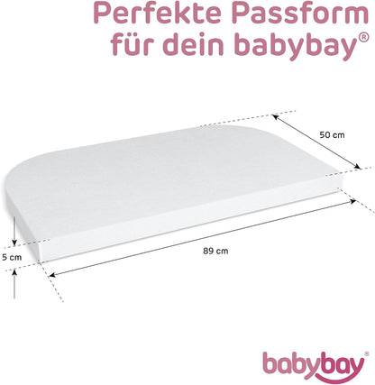 BABYBAY Spannbettlaken mit Membran 89x50 cm